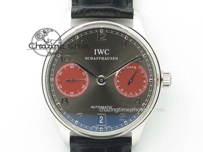 MIROTIME 0510 Efficient Portuguese Tourbillon IW5463 SS ZF Best Edition White Dial on Black Leather Strap 7170